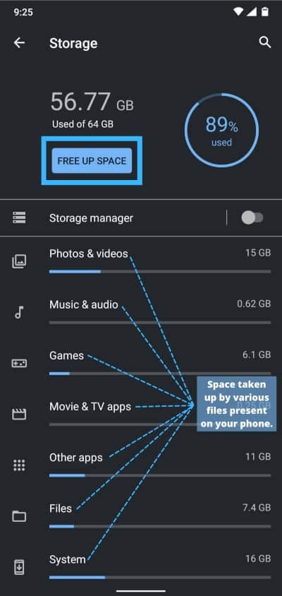 free up space to solve instagram keeps stopping
