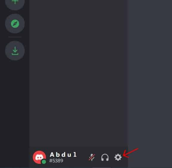 click on user settings