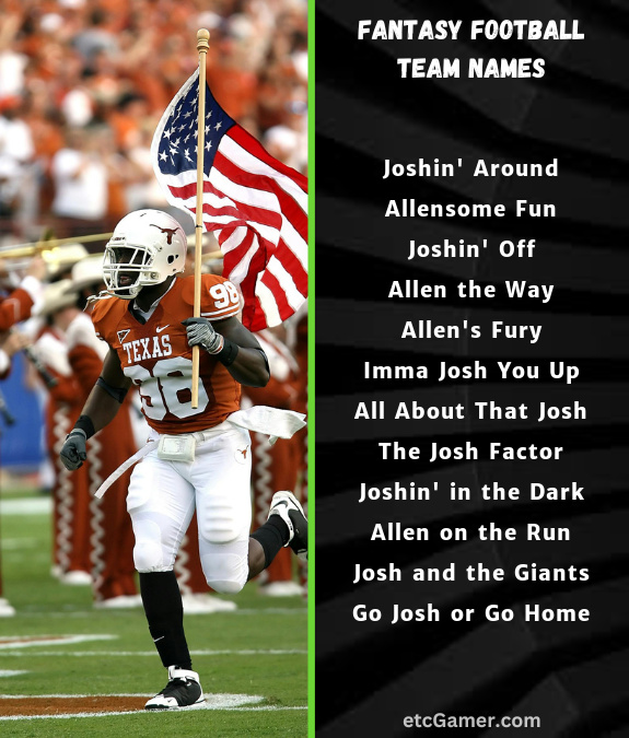 josh allen fantasy names football team nfl 2025