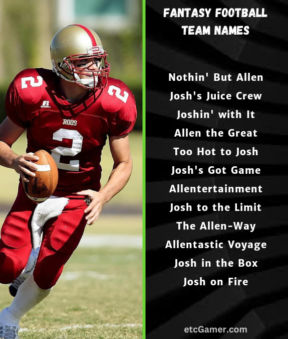 josh allen fantasy names football team nfl 2025