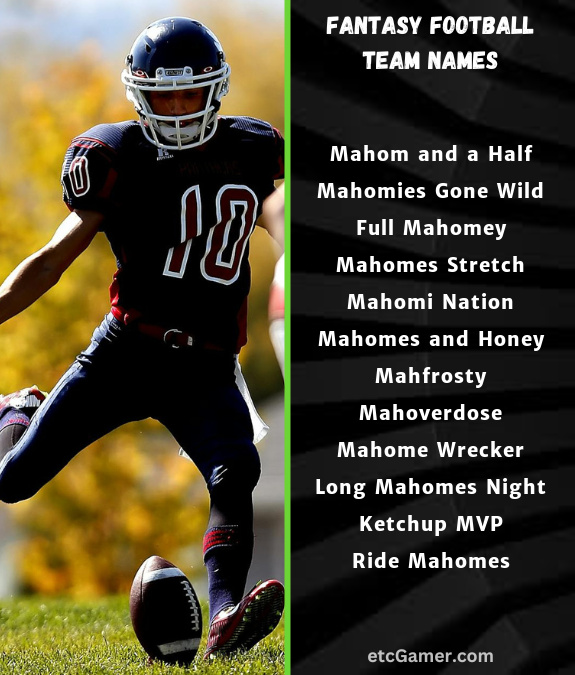 patrick mahomes fantasy names football team nfl 2025
