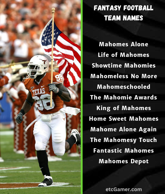 patrick mahomes fantasy names football team nfl 2025
