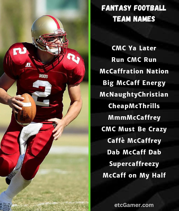 christian mccaffrey fantasy names football team nfl 2025