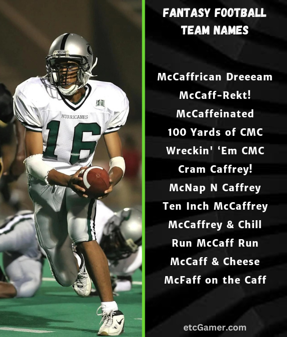 christian mccaffrey fantasy names football team nfl 2025