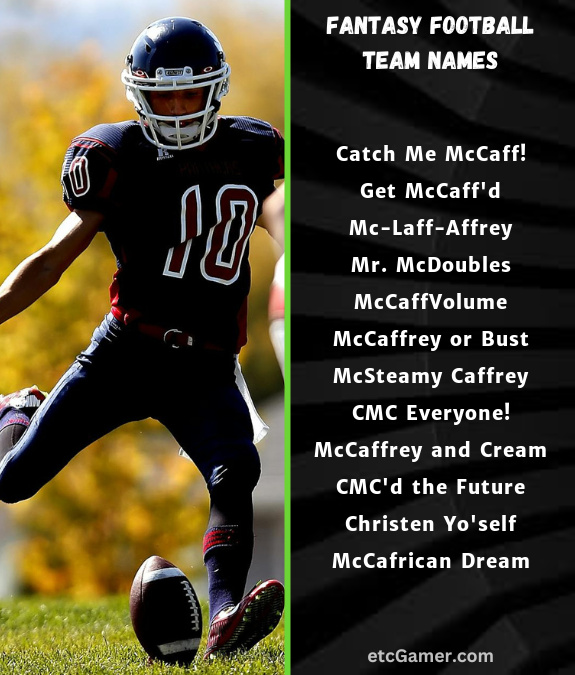 christian mccaffrey fantasy names football team nfl 2025