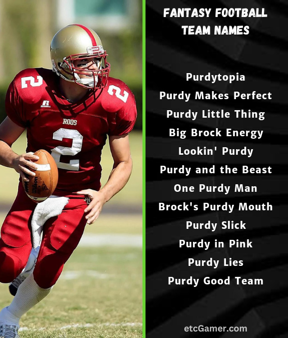 brock purdy fantasy names football team nfl 2025