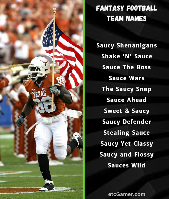 sauce gardner fantasy names football team nfl 2025