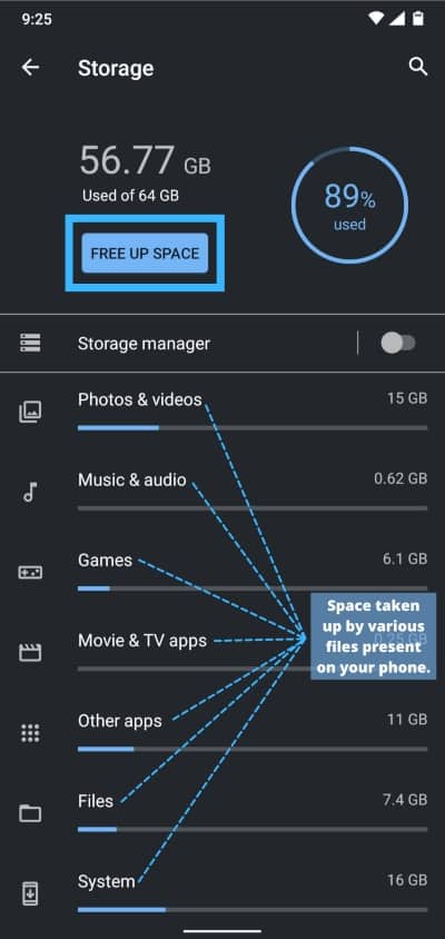 free up space to solve instagram keeps stopping