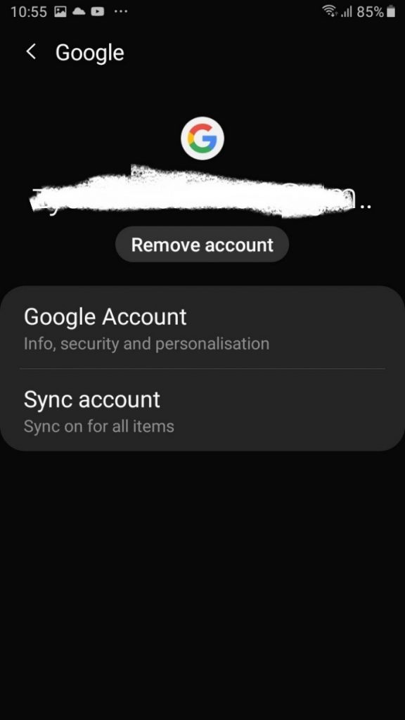 android remove your google account