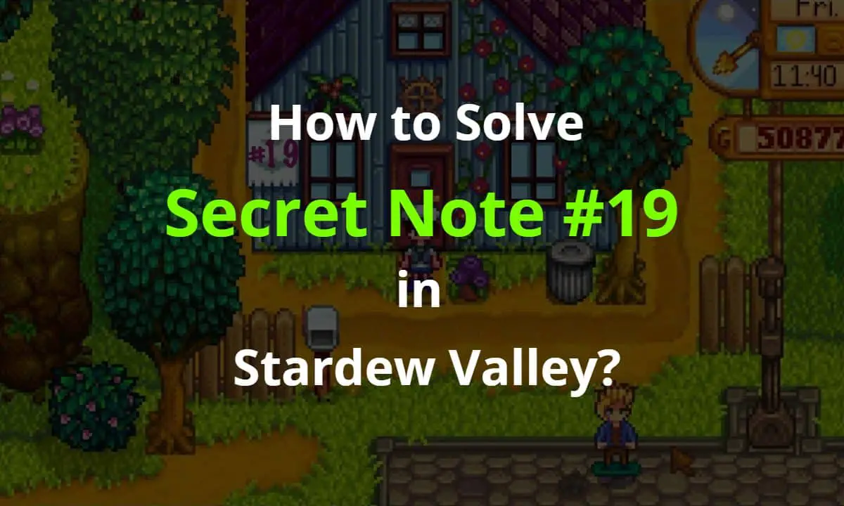 secret note 19 stardew valley