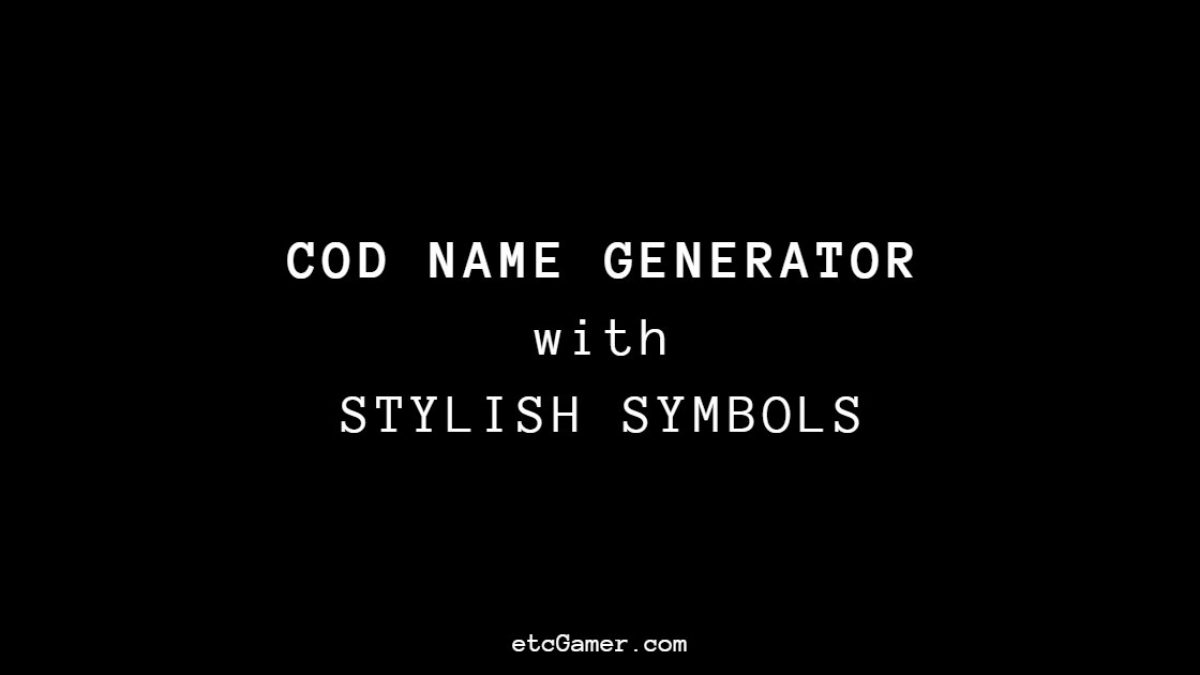 Name Generator Online + Funny COD Names 😍🔥