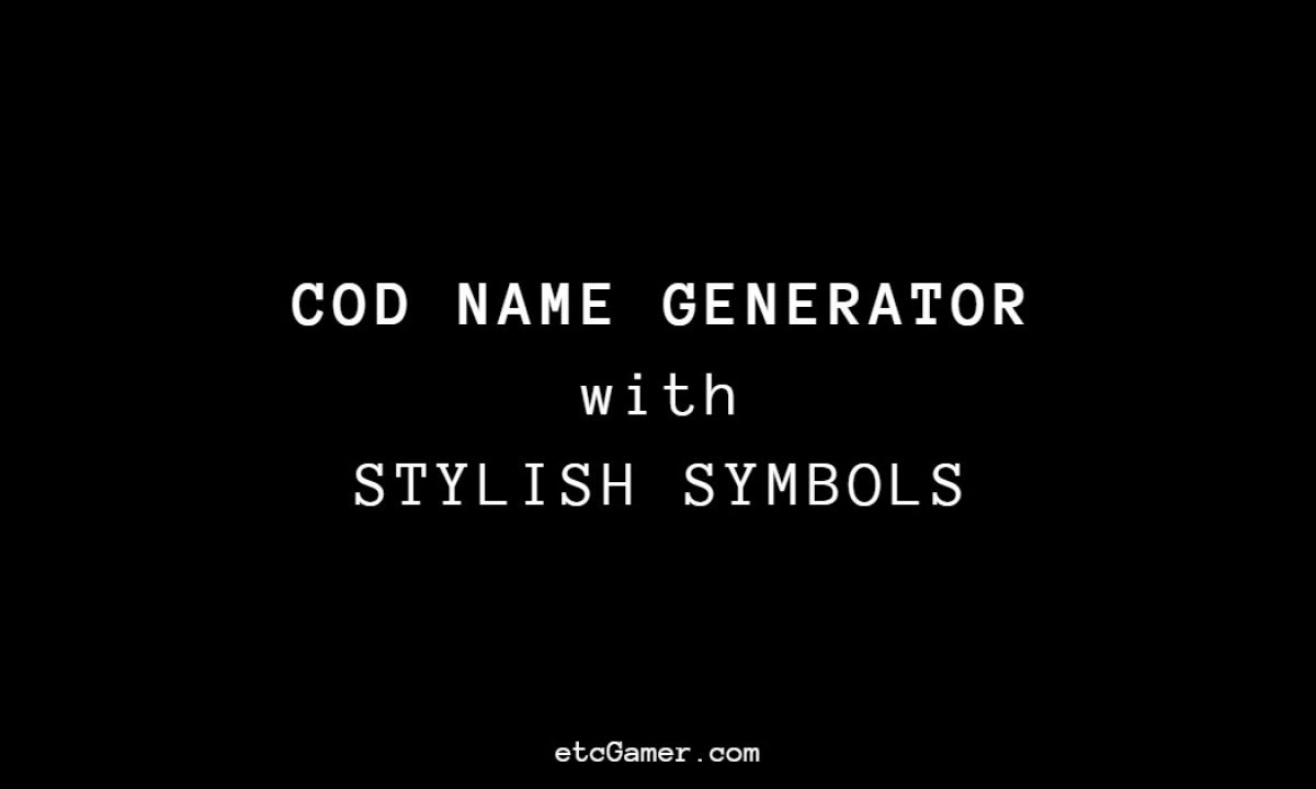 Name Generator Online + Funny COD Names 😍🔥