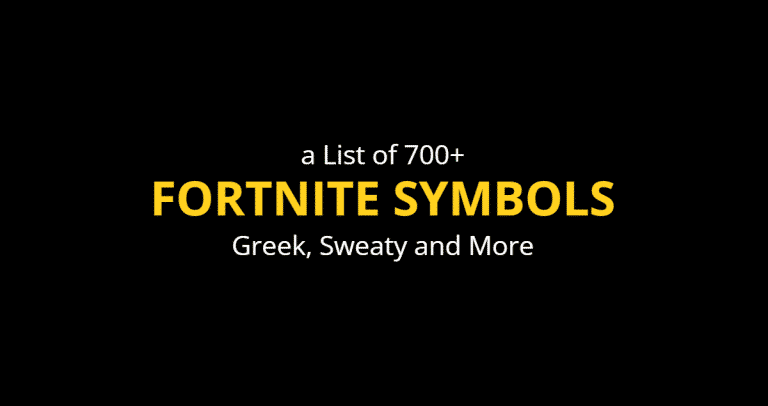 sweaty symbols for fortnite names