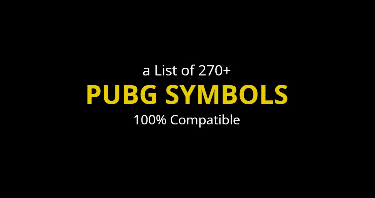 pubg symbols