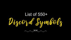 561 Discord Symbols: Cool, Aesthetic, Fancy 🔥😍 (Copy/Paste) – 2022