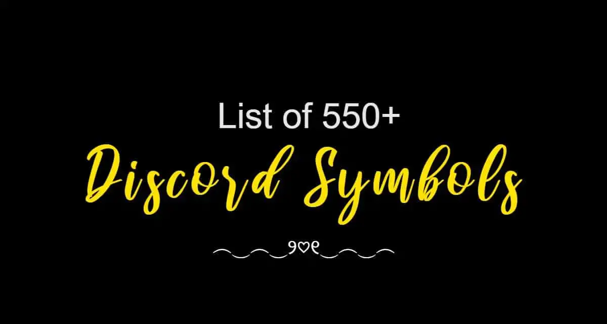 561 Discord Symbols: Cool, Aesthetic, Fancy ???????? (Copy/Paste) - 2024