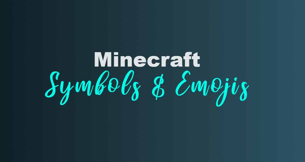 minecraft symbols emojis