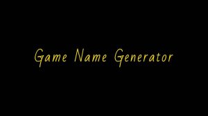 Game Name Generator with Symbols ツ (Copy/Paste)