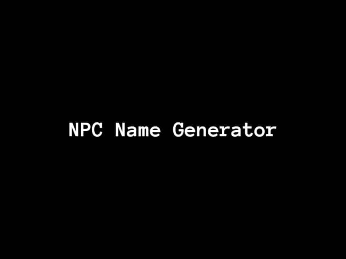 Name v1 — Unlimited Character Ideas