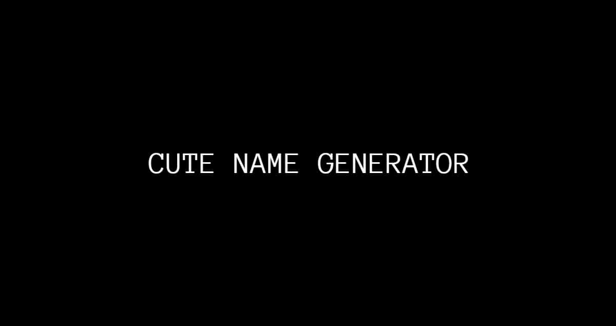 cute name generator