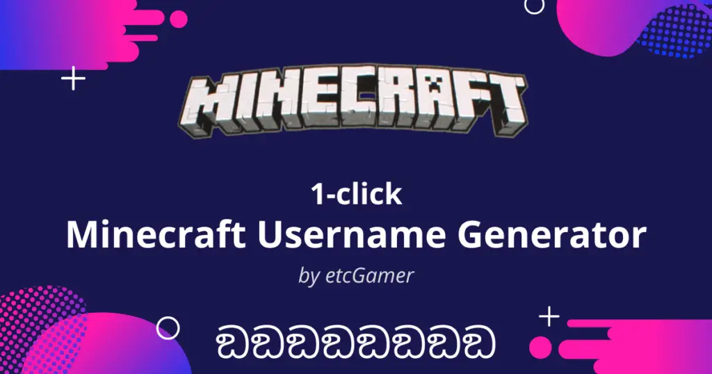 Minecraft Username Generator v2 | 957+ Trending Names