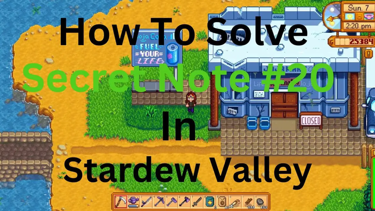 Stardew valley secret note# 20