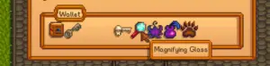 Magnifying glass in stardew valley secret note 20