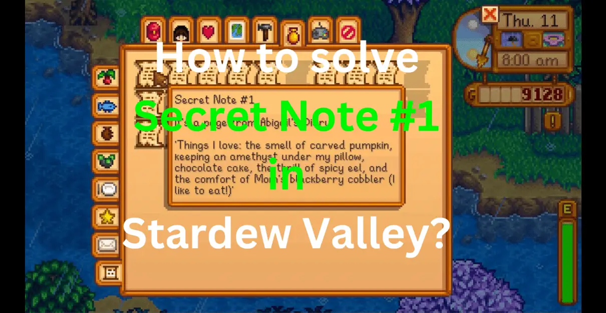 secret note 1 stardew valley