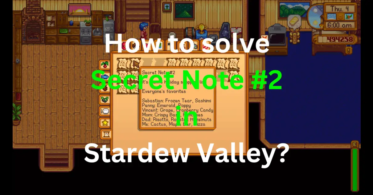 secret note 2 stardew valley