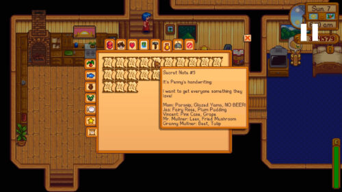 secret note stardew valley