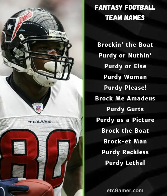 brock purdy fantasy names football team nfl 2024